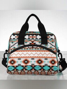 Ethnic Aztec Geometric Thermal Cooler  Bag